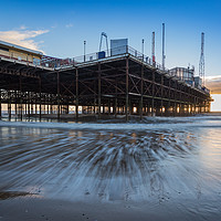 Buy canvas prints of Blackpool South Pier Sunset by Katie McGuinness