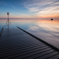 Buy canvas prints of Lytham Jetty Tranquil Sunset by Katie McGuinness