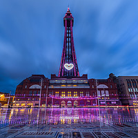 Buy canvas prints of Blackpool Tower and illuminations by Katie McGuinness