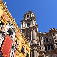 Buy canvas prints of Malaga Cathedral Square by Heather McGow