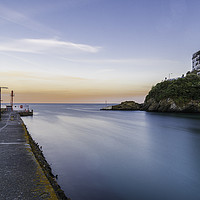 Buy canvas prints of Looe pier and Harbour entrance by Warren Wise