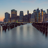 Buy canvas prints of Lower Manhattan Skyline from Dumbo, Brooklyn by Craig Oxley