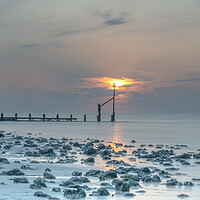 Buy canvas prints of Sunset at Sheringham Beach by Robbie Spencer