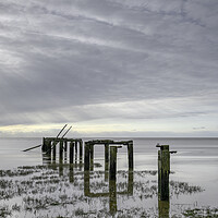 Buy canvas prints of The old pier at Snetisham Beach by Robbie Spencer