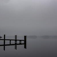 Buy canvas prints of Lake District Jetty at Dawn by Robbie Spencer