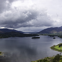 Buy canvas prints of Panoramic view of Derwentwater by Robbie Spencer