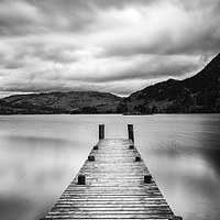 Buy canvas prints of Ullswater Lake District jetty by Robbie Spencer