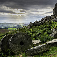 Buy canvas prints of Peak District millstones by Robbie Spencer
