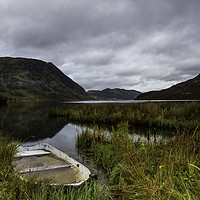 Buy canvas prints of Abandoned boat on Crummock Water by Robbie Spencer