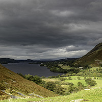 Buy canvas prints of Ullswater panorama by Robbie Spencer