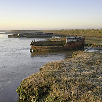 Buy canvas prints of old fishing boats at Orford in Suffolk by Robbie Spencer