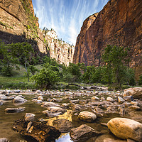 Buy canvas prints of River through Zion National Park by Anthony Rosner