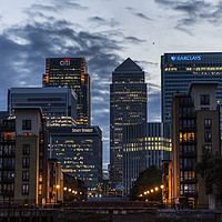 Buy canvas prints of Summer Evening in Canary Wharf by Anthony Rosner