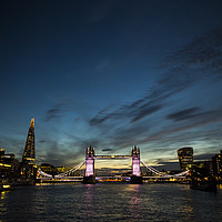 Buy canvas prints of Tower Bridge at Sunset London by Anthony Rosner
