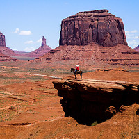 Buy canvas prints of Monument Valley and the Horseman by Anthony Rosner