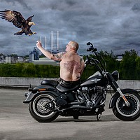Buy canvas prints of Harley Davidson Golden Eagle by Don Barrett