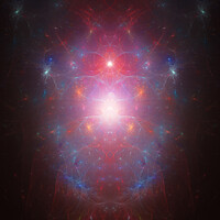 Buy canvas prints of A quantum, science fiction concept of an atomic li by David Wall