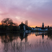 Buy canvas prints of Winter floods along the River Severn. by David Wall