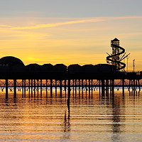 Buy canvas prints of Herne Bay pier at sunset by Donna Joyce