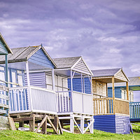 Buy canvas prints of Colourful beach huts at Tankerton, Kent by Donna Joyce
