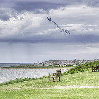 Buy canvas prints of Kite flying over Tankerton slopes in Kent by Donna Joyce