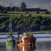 Buy canvas prints of Boats on the Swale Estuary by Donna Joyce