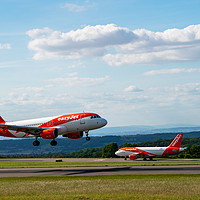 Buy canvas prints of EasyJet, Easy Jet at Bristol airport by Neil William-Carter