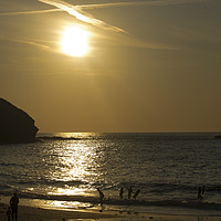 Buy canvas prints of Portreath Beach Cornwall by sharon revell