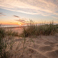 Buy canvas prints of Holkham Beach Sand Dune Sunrise by Neal Trafankowski
