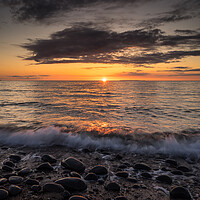 Buy canvas prints of Sunset over Lundy Island from Westward Ho! by Tony Twyman