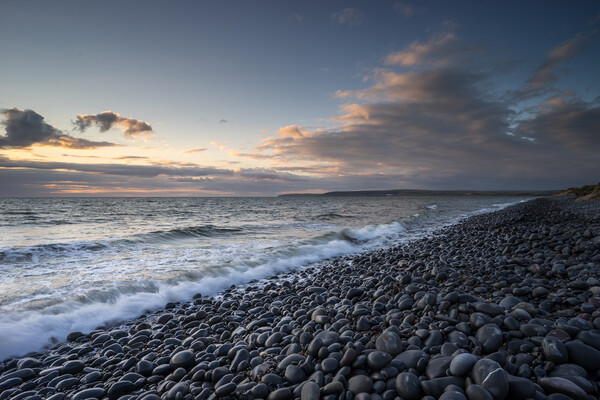 Moody High tide sunset at Westward Ho! Picture Board by Tony Twyman