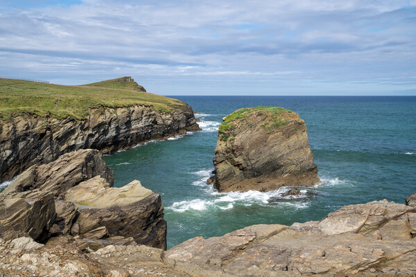 Porth Island at Newquay in Cornwall Picture Board by Tony Twyman