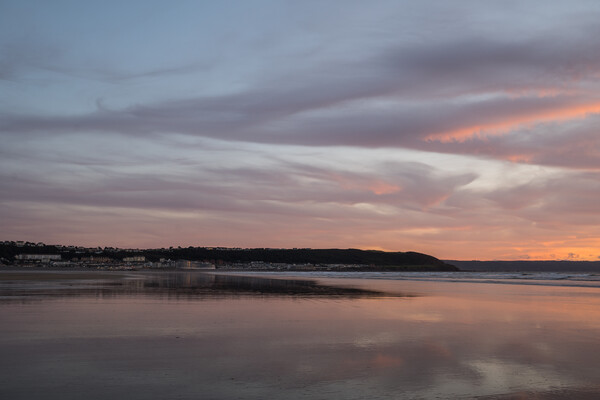 Westward Ho sea front sunset Picture Board by Tony Twyman