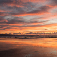 Buy canvas prints of Sunset over Bideford Bay at Westward Ho! by Tony Twyman