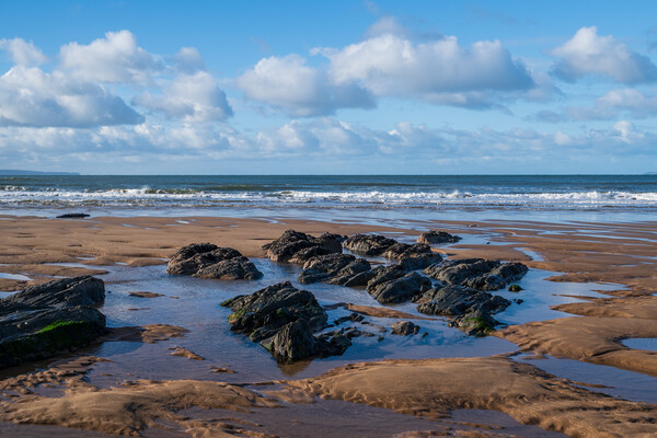 Rock pools on Croyde Beach Picture Board by Tony Twyman