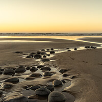 Buy canvas prints of Westward Ho beach sunset by Tony Twyman