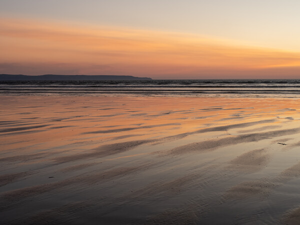 Glorious sunset afterglow at Westward Ho! Picture Board by Tony Twyman