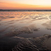 Buy canvas prints of Beautiful sunset afterglow at Westward Ho  by Tony Twyman