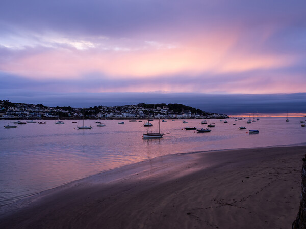 Moody Sunset over Appledore Picture Board by Tony Twyman
