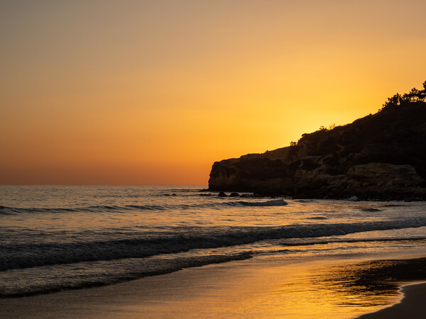 Falesia Beach sunset in Portugal Picture Board by Tony Twyman
