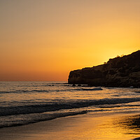 Buy canvas prints of Falesia Beach sunset in Portugal by Tony Twyman