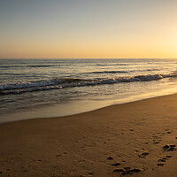 Buy canvas prints of Beautiful Falesia Beach sunset by Tony Twyman