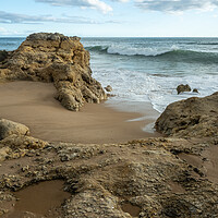 Buy canvas prints of Incoming Tide at Oura Beach by Tony Twyman