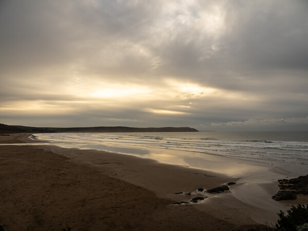 Woolacombe Sands at Dusk Picture Board by Tony Twyman