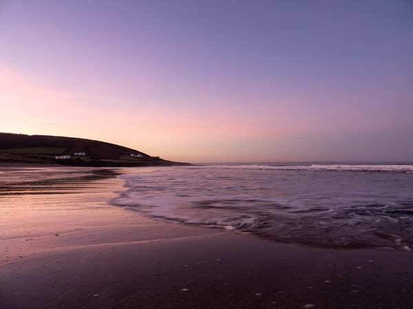 Dawn colours at Croyde Picture Board by Tony Twyman