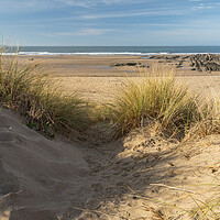 Buy canvas prints of Sand dunes at Croyde Beach by Tony Twyman