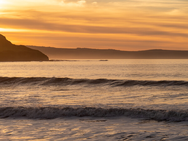 North Devon coastal sunset Picture Board by Tony Twyman