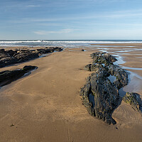Buy canvas prints of Craggy rocks and Tidal pools by Tony Twyman