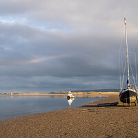 Buy canvas prints of Yacht moored on Instow Beach by Tony Twyman