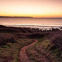 Buy canvas prints of Sunset coast path by Tony Twyman